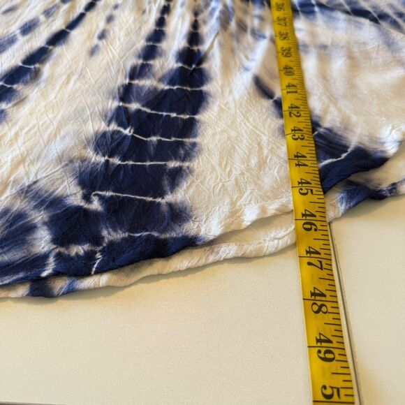 NEW Young USA Blue & Green Tie Dye Swim Cover/Dress Sz OS, Boho, Vacation - Picture 7 of 12